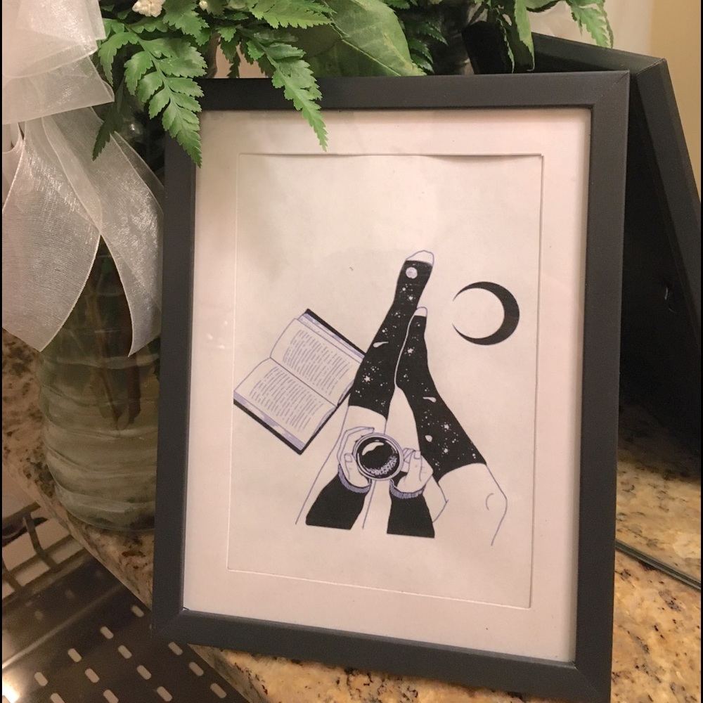 ⚫️Witchy Books and Coffee Artwork